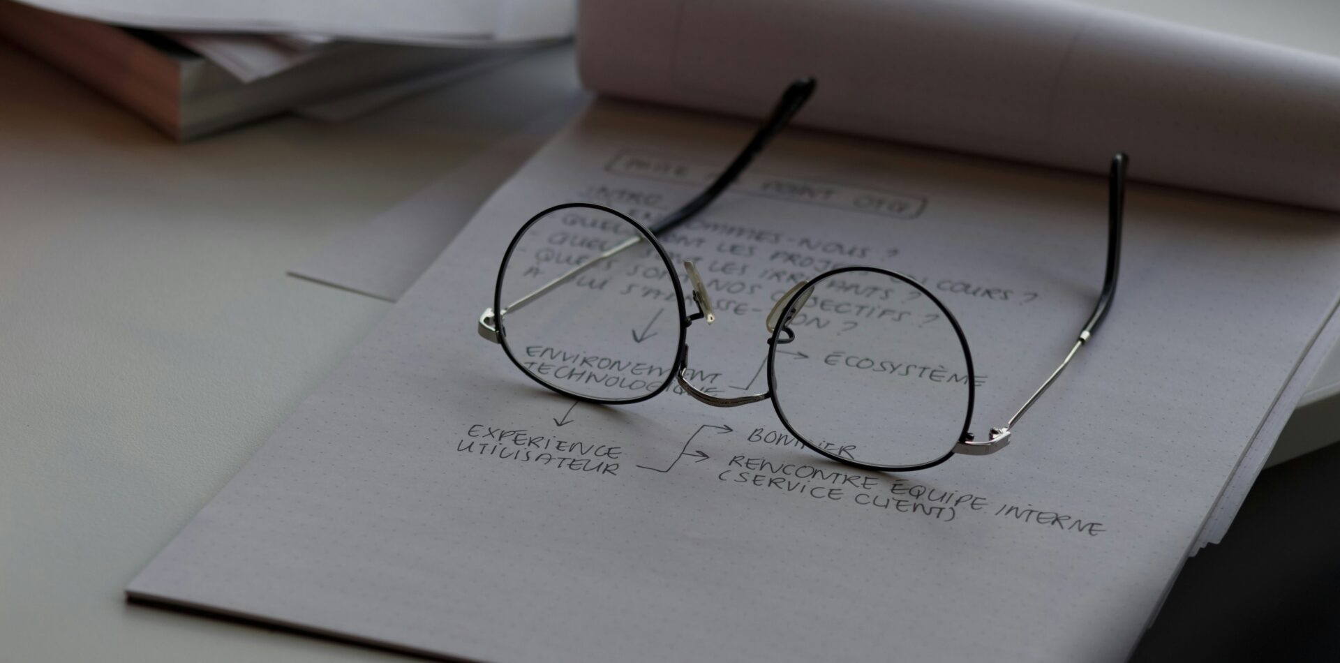 Glasses on a legal document
