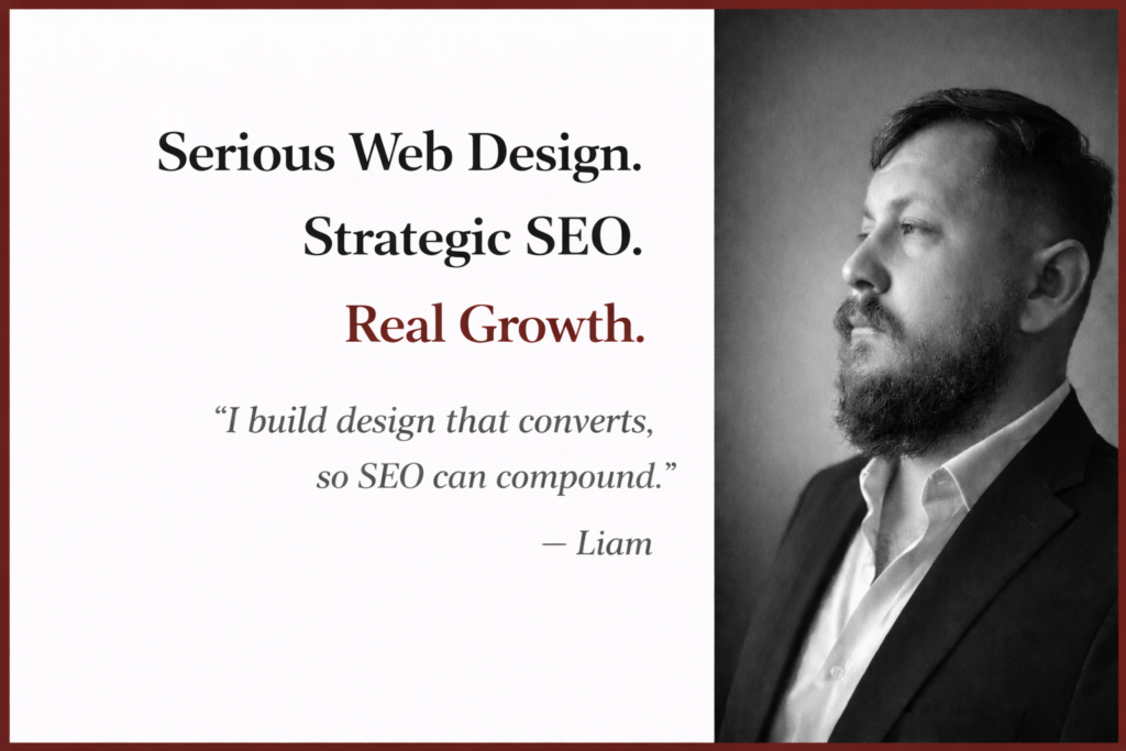 Liam, Manchester web design and SEO consultant focused on conversion-driven websites and long-term SEO growth.